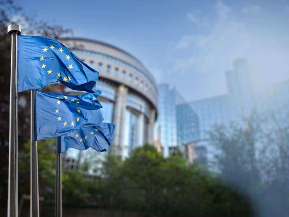 EU flag ude foran EU kontor